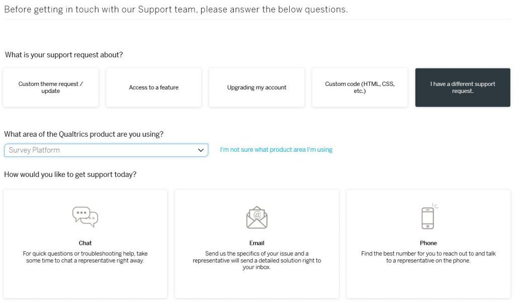 Screenshot of Signed In Dashboard, selecting Survey Platform.